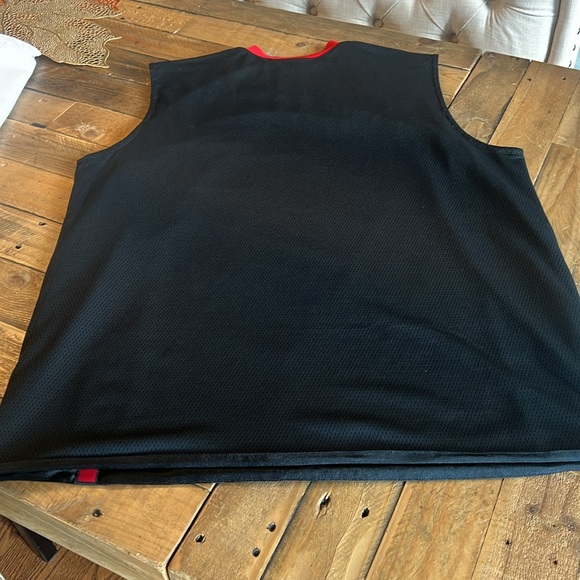 Vintage y2k Nike Play On Center Swoosh Reversible Basketball Jersey Black Red XL - Picture 8 of 9